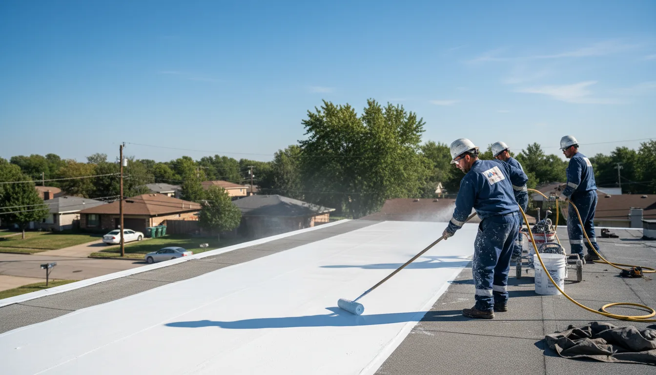 Commercial roof coating in Forrest, IL near me